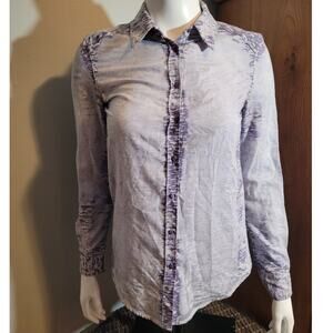 Kelly Wearstler Marble Burnout Button Blouse Sz Small Minimalist Art Wear